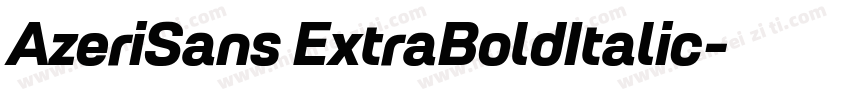 AzeriSans ExtraBoldItalic字体转换